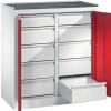 Tool cabinet with lockable revolving doors - 10 drawers (Classic)